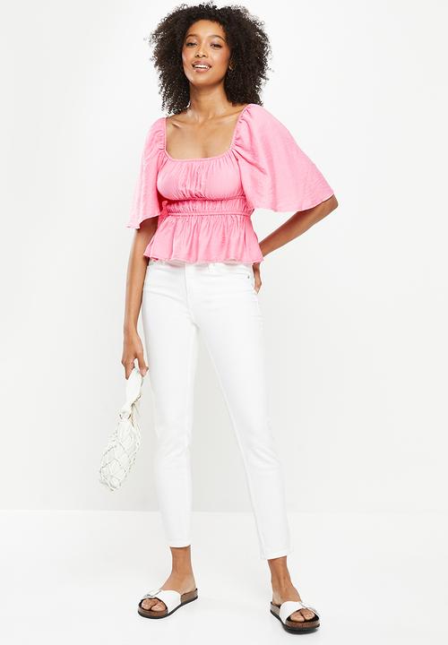 Me&B - Printed airflow top - pink