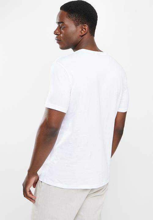 POLO - Men logo printed tee - white