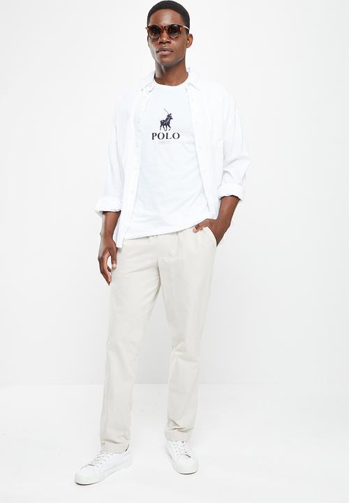 POLO - Men logo printed tee - white