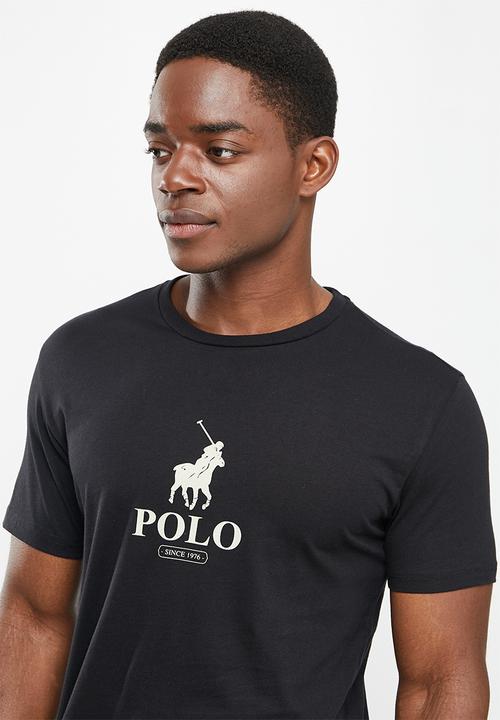POLO - Men logo printed tee - black
