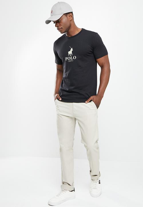 POLO - Men logo printed tee - black