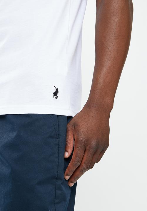 POLO - Men print flock tee - white