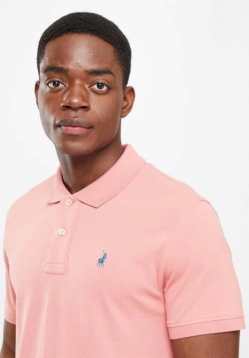 POLO - Men classic pique short sleeve golfer - pink