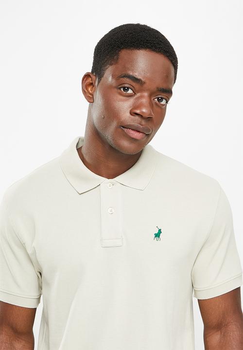 POLO - Men classic pique short sleeve golfer - stone