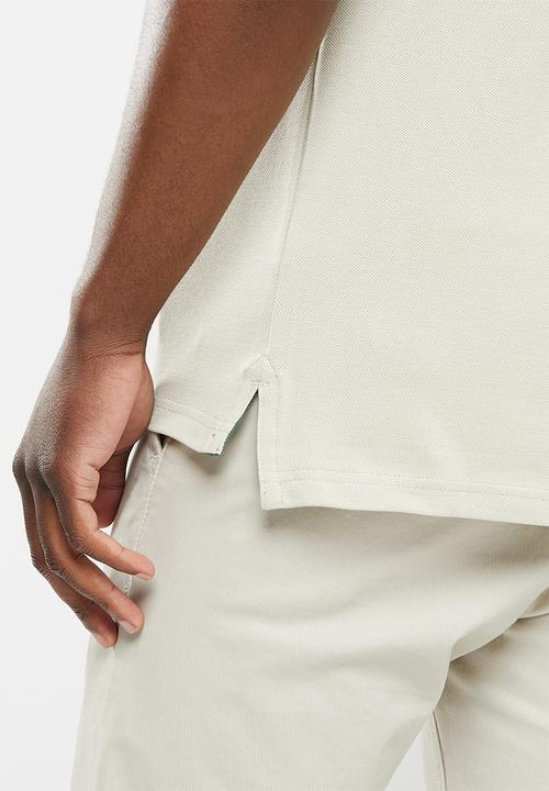 POLO - Men classic pique short sleeve golfer - stone