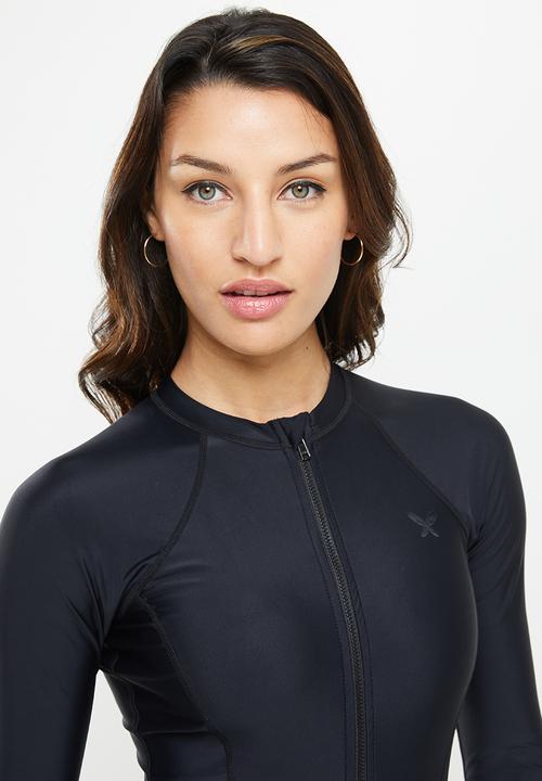 Lizzy - Rylee long sleeve swim suit - black