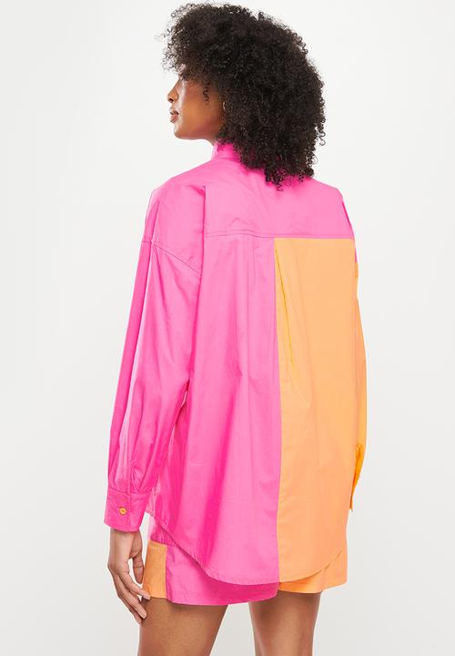 Me&B - Oversized shirt - pink & peach