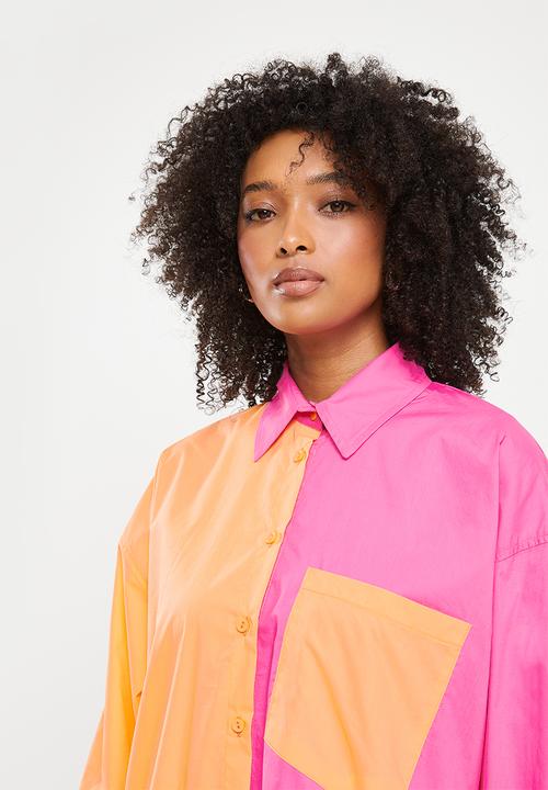 Me&B - Oversized shirt - pink & peach