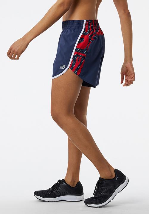 New Balance  - Accelerate 5in short print - true red