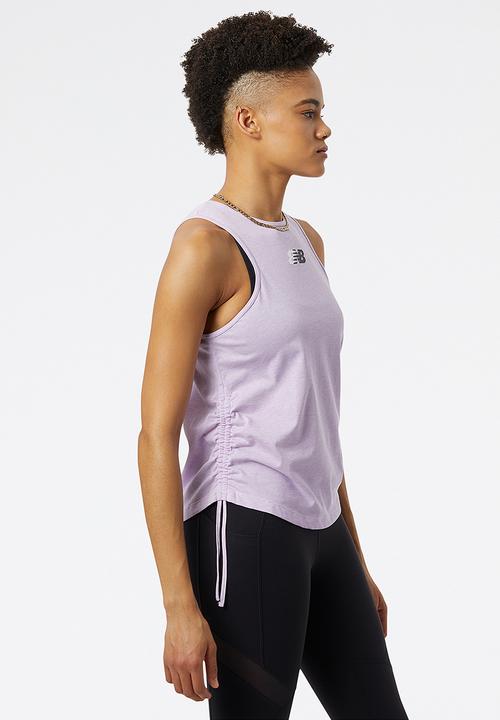 New Balance  - Relentless heather tech tank graphic - cyber lilac heather