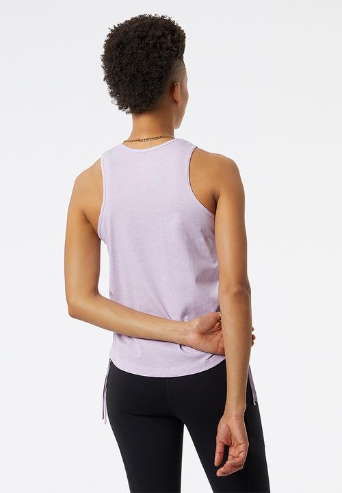 New Balance  - Relentless heather tech tank graphic - cyber lilac heather