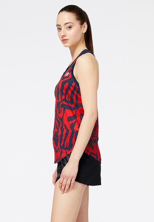 New Balance  - Accelerate tank print - true red