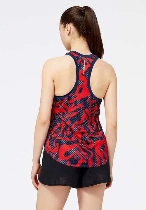 New Balance  - Accelerate tank print - true red