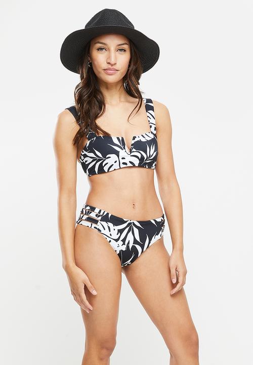 Roxy - Pt roxy love the coco v top - black & white
