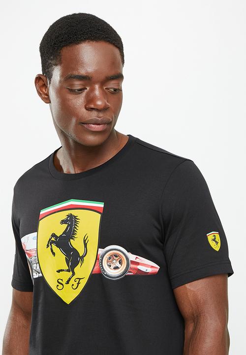 PUMA - Ferrari race heritage big shield tee - puma black