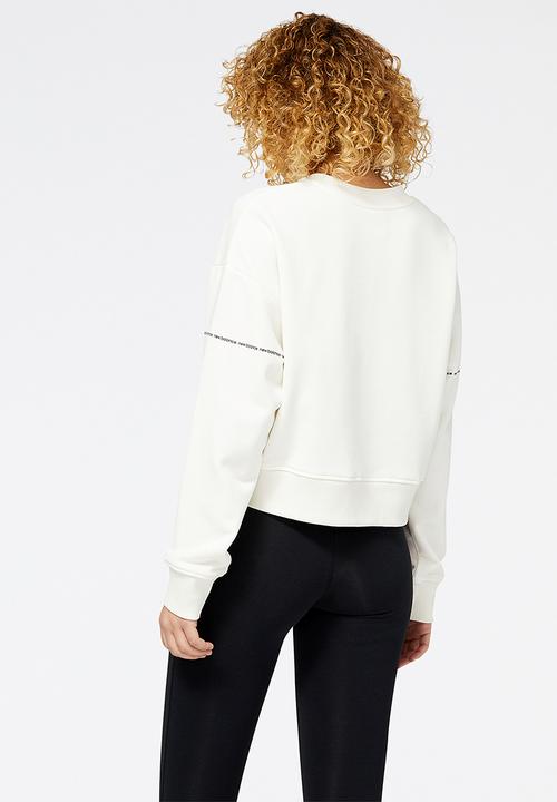 New Balance  - Nb essentials magnify fleece crew - sea salt