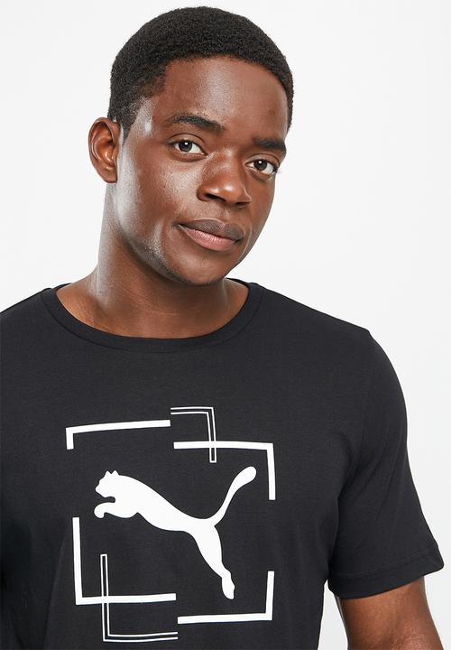 PUMA - Cat graphic tee - puma black
