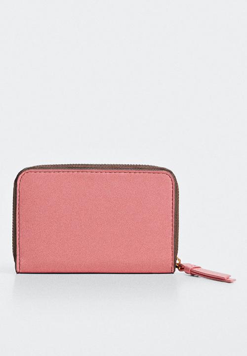 MANGO - Saffiano-effect wallet - chocolate