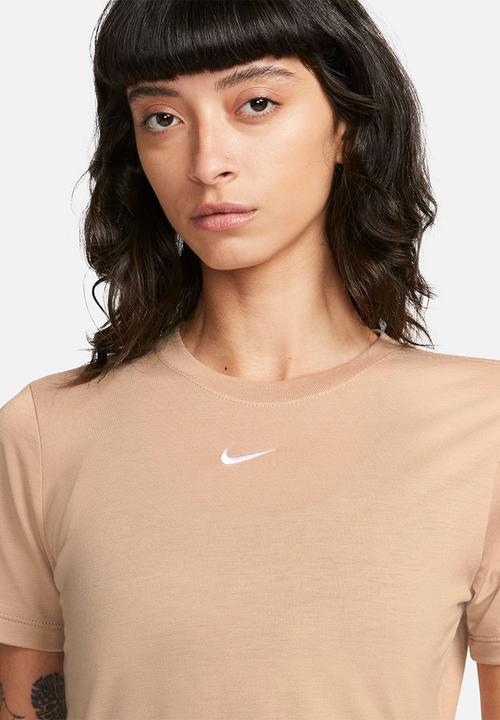 Nike - W nsw essntl tee slim crp lbr - hemp