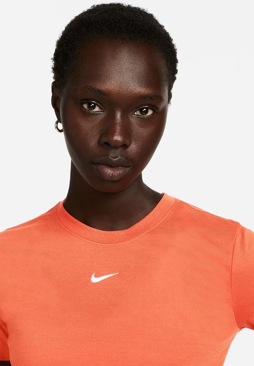 Nike - W nsw essntl tee slim crp lbr - mantra orange
