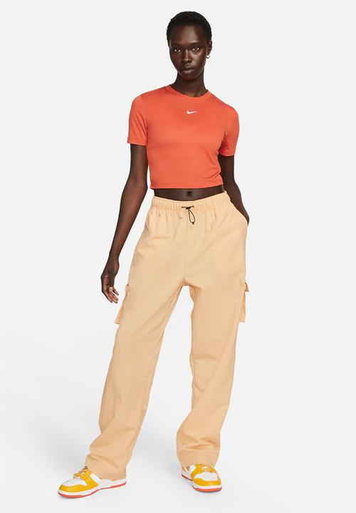 Nike - W nsw essntl tee slim crp lbr - mantra orange
