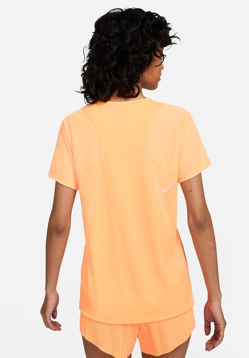 Nike - W nk df race top short sleeve - peach cream