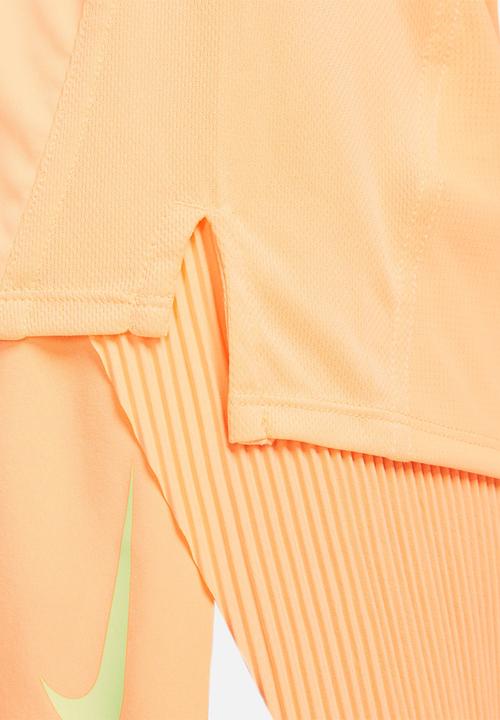 Nike - W nk df race top short sleeve - peach cream