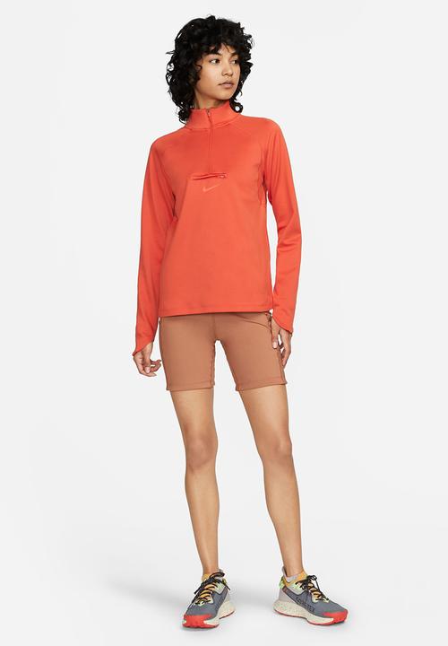 Nike - W nk df element trail midlayer - mantra orange & bright crimson
