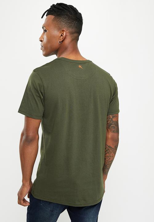 SOVIET - M maceo short sleeve logo tee - olive