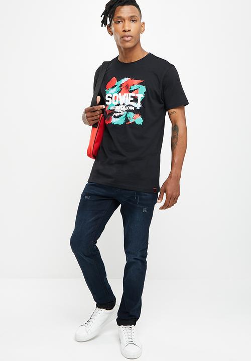 SOVIET - M brenner short sleeve logo tee - black
