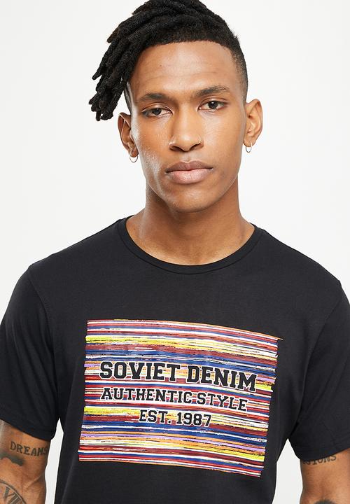 SOVIET - M tait short sleeve logo tee - black