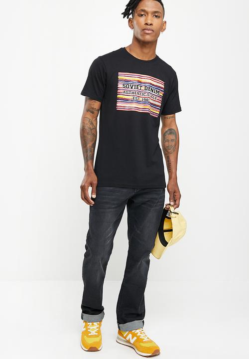 SOVIET - M tait short sleeve logo tee - black