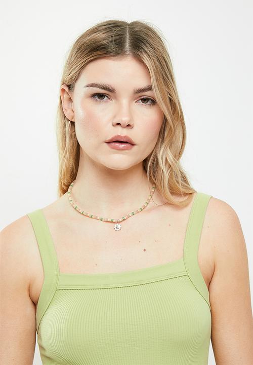 Cotton On - Seamless nelly straight neck tank - soft khaki