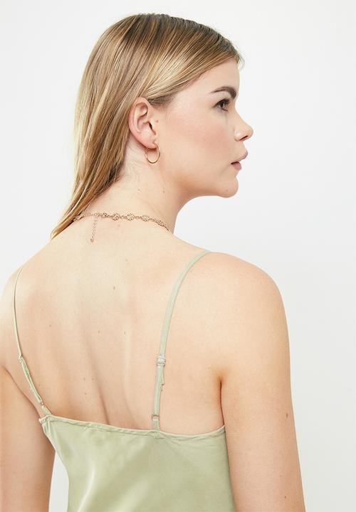 Cotton On - Cupro slip midi dress - seafoam green