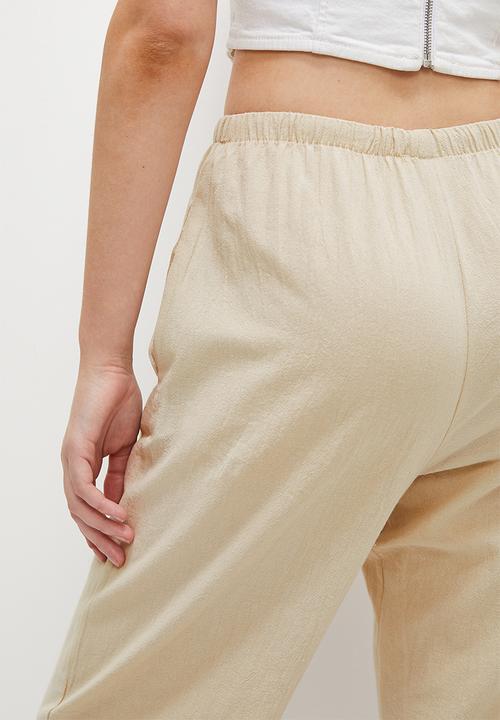 Blake - Easy drawstring trouser - ecru