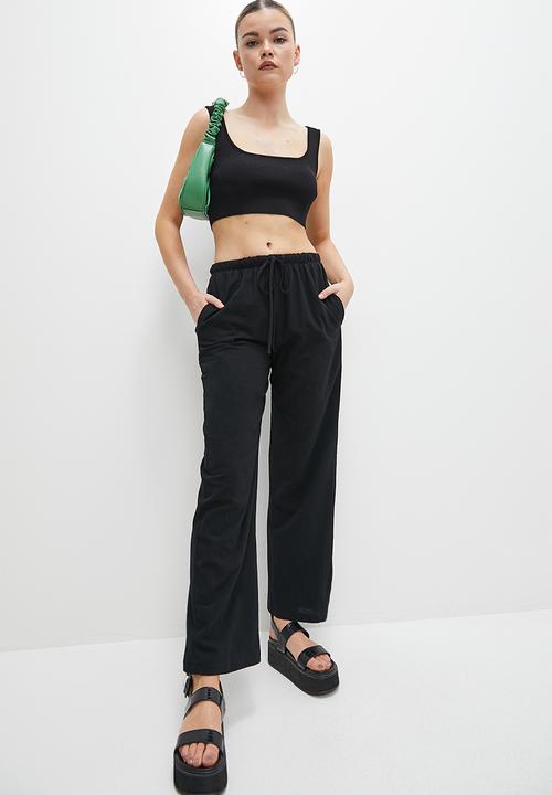 Blake - Easy drawstring trouser - black