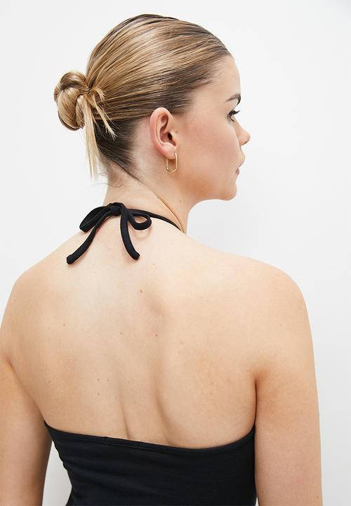 Blake - Mini halter neck dress - black