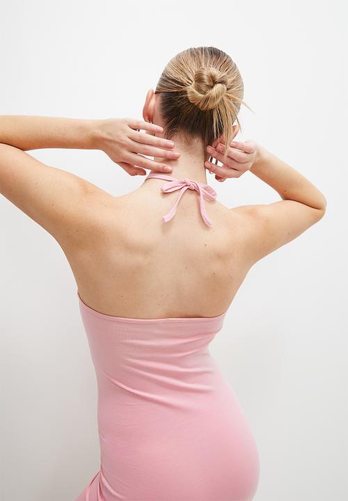 Blake - Mini halter neck dress - pink