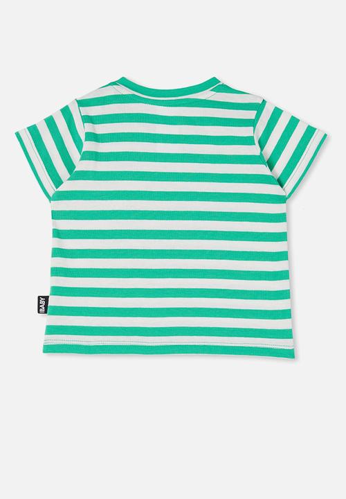 Cotton On - Jamie short sleeve tee - stripe toffee apple/vanilla