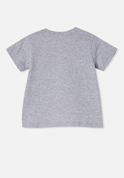 Cotton On - Jamie short sleeve tee - cloud marle/im the favourite