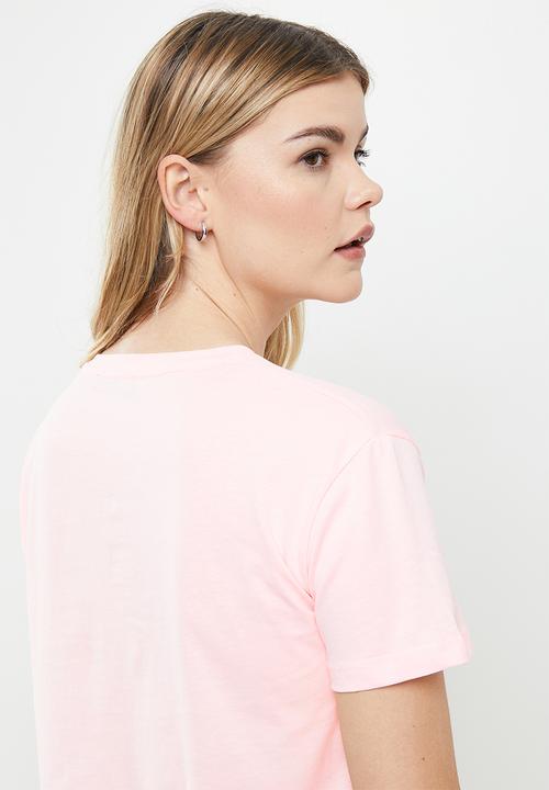 Trendyol - Printed semi-fitted T-shirt - light pink