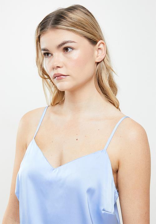 Cotton On - Satin cami and short set - silky blue