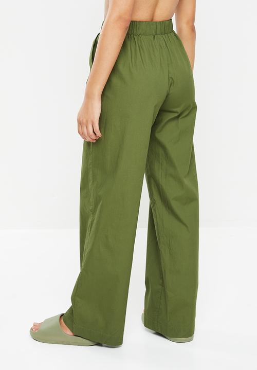 Cotton On - Petite sorrento wide leg pant - khaki