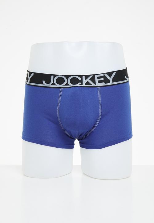 Jockey - 2 pack exclusiv pouch trunks - black & lazuli blue