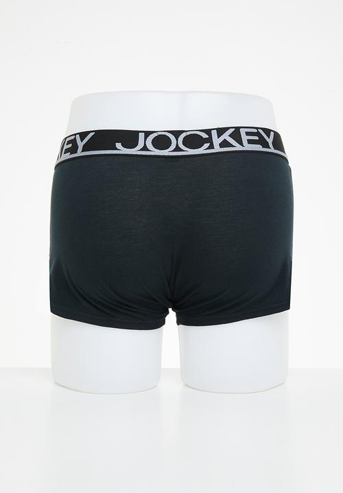 Jockey - 2 pack exclusiv pouch trunks - black & lazuli blue