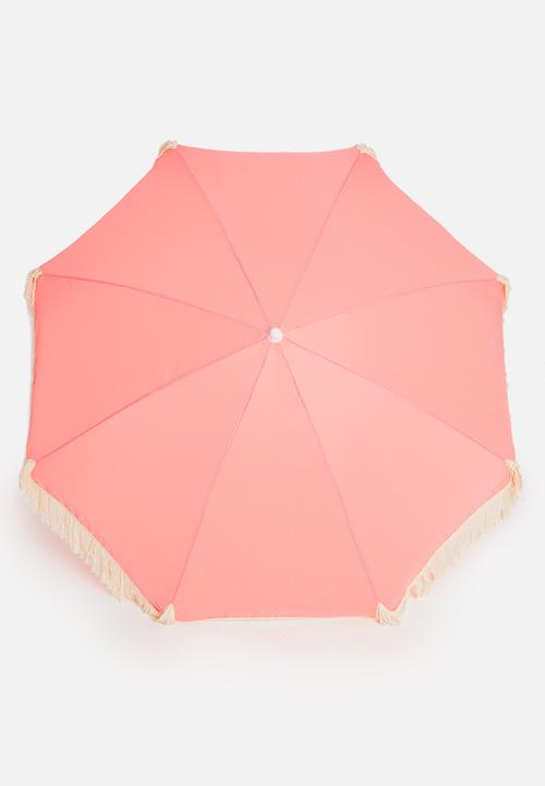 H&S - Pina tassel beach umbrella - coral