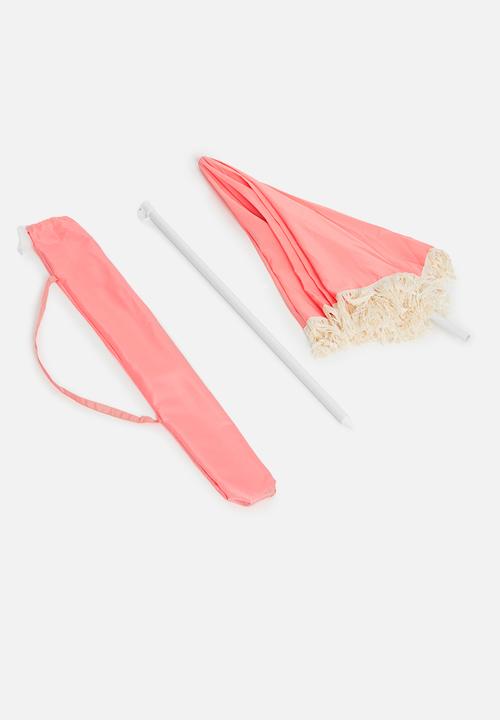 H&S - Pina tassel beach umbrella - coral