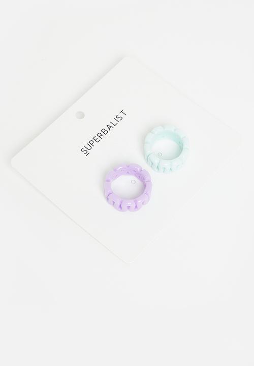 Superbalist - Chelsea ring set - blue & purple