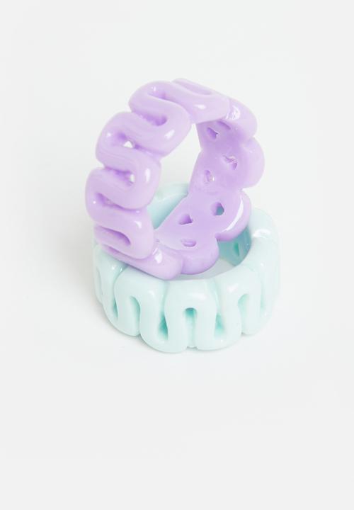 Superbalist - Chelsea ring set - blue & purple
