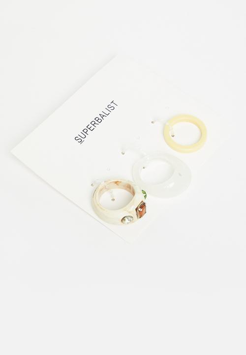 Superbalist - Amber ring set - multi